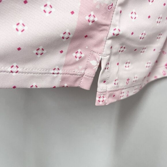 G/Fore NEW WITH TAGS Men's Size Medium Boro Patch Tech Golf S/S Polo Pink Floral - Picture 8 of 9